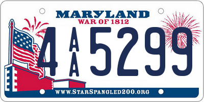 MD license plate 4AA5299