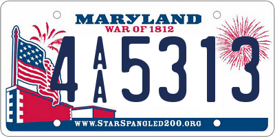 MD license plate 4AA5313