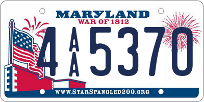 MD license plate 4AA5370