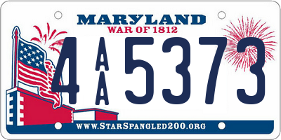 MD license plate 4AA5373