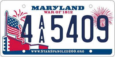 MD license plate 4AA5409