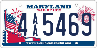 MD license plate 4AA5469