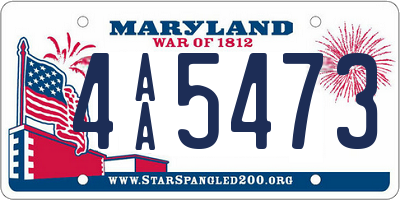 MD license plate 4AA5473