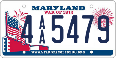 MD license plate 4AA5479