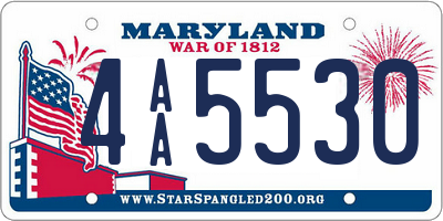 MD license plate 4AA5530