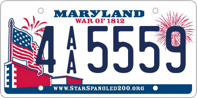 MD license plate 4AA5559