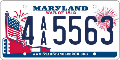 MD license plate 4AA5563