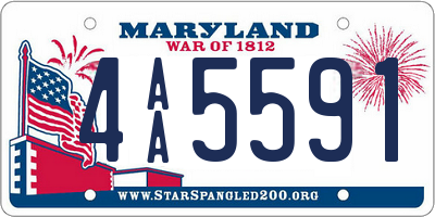 MD license plate 4AA5591