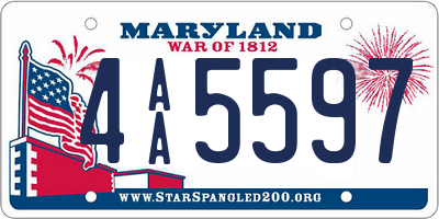 MD license plate 4AA5597