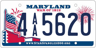 MD license plate 4AA5620