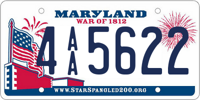 MD license plate 4AA5622