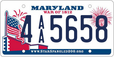 MD license plate 4AA5658