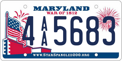 MD license plate 4AA5683