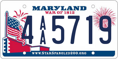 MD license plate 4AA5719