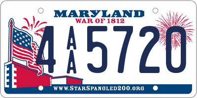 MD license plate 4AA5720