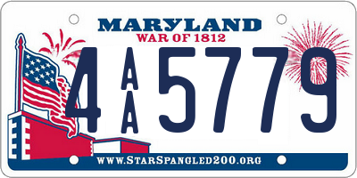 MD license plate 4AA5779