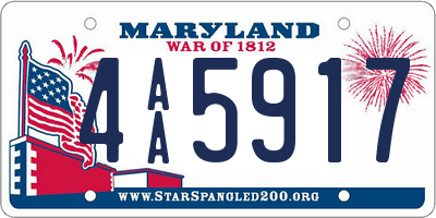MD license plate 4AA5917