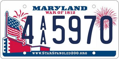 MD license plate 4AA5970
