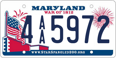 MD license plate 4AA5972