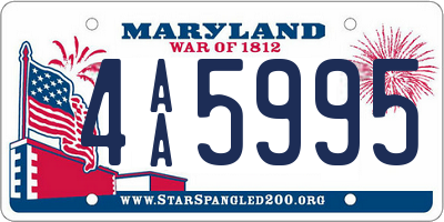 MD license plate 4AA5995