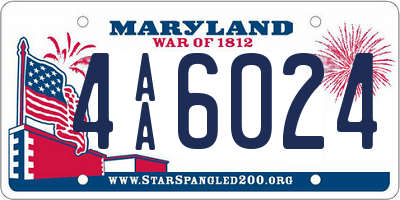 MD license plate 4AA6024