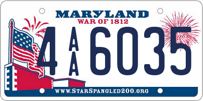 MD license plate 4AA6035