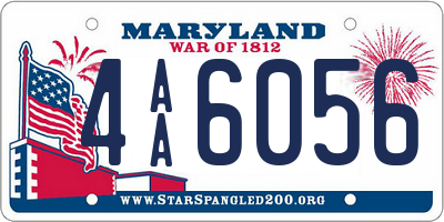 MD license plate 4AA6056