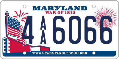 MD license plate 4AA6066