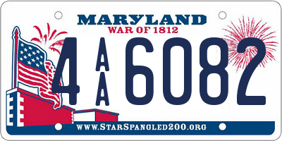 MD license plate 4AA6082