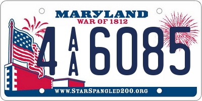 MD license plate 4AA6085