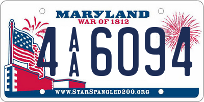 MD license plate 4AA6094