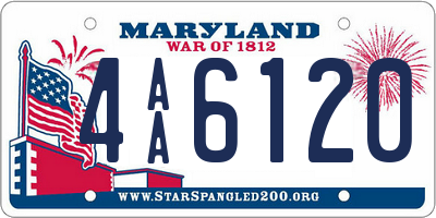 MD license plate 4AA6120