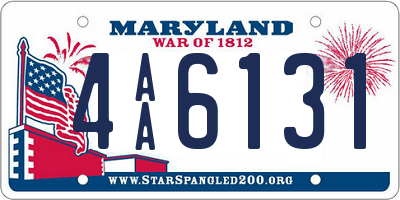 MD license plate 4AA6131