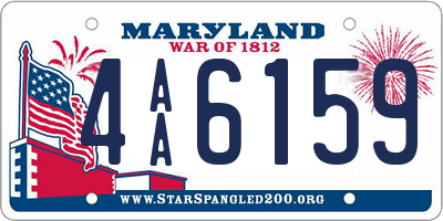 MD license plate 4AA6159