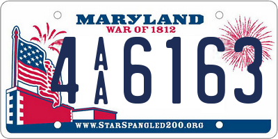MD license plate 4AA6163