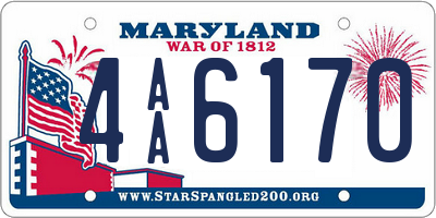 MD license plate 4AA6170