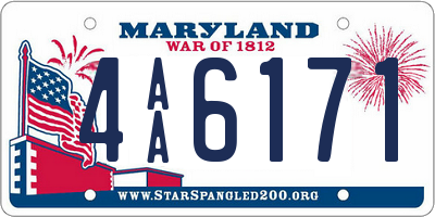 MD license plate 4AA6171