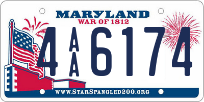 MD license plate 4AA6174