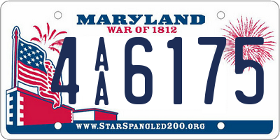 MD license plate 4AA6175