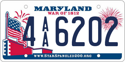 MD license plate 4AA6202