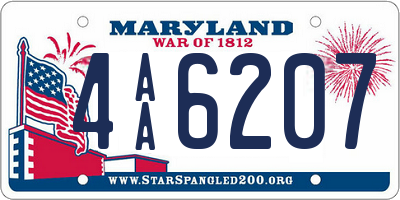 MD license plate 4AA6207