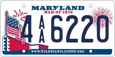 MD license plate 4AA6220