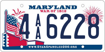 MD license plate 4AA6228