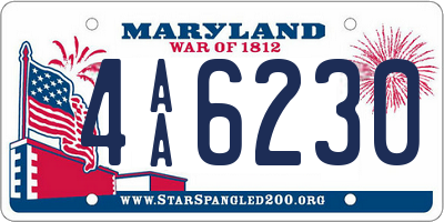 MD license plate 4AA6230