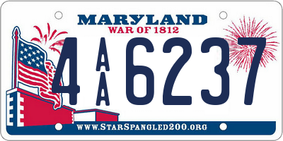 MD license plate 4AA6237