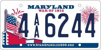 MD license plate 4AA6244
