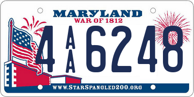 MD license plate 4AA6248