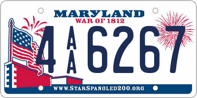 MD license plate 4AA6267