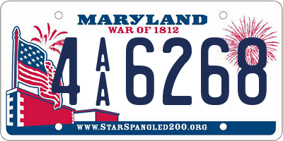 MD license plate 4AA6268