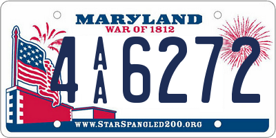 MD license plate 4AA6272